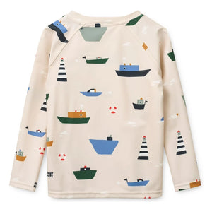 Liewood - Noah Anti-UV T-Shirt aus recycelten Fasern | Ecru