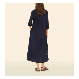 Xirena - Boden Baumwoll-Gaze-Kleid | Dunkelblau