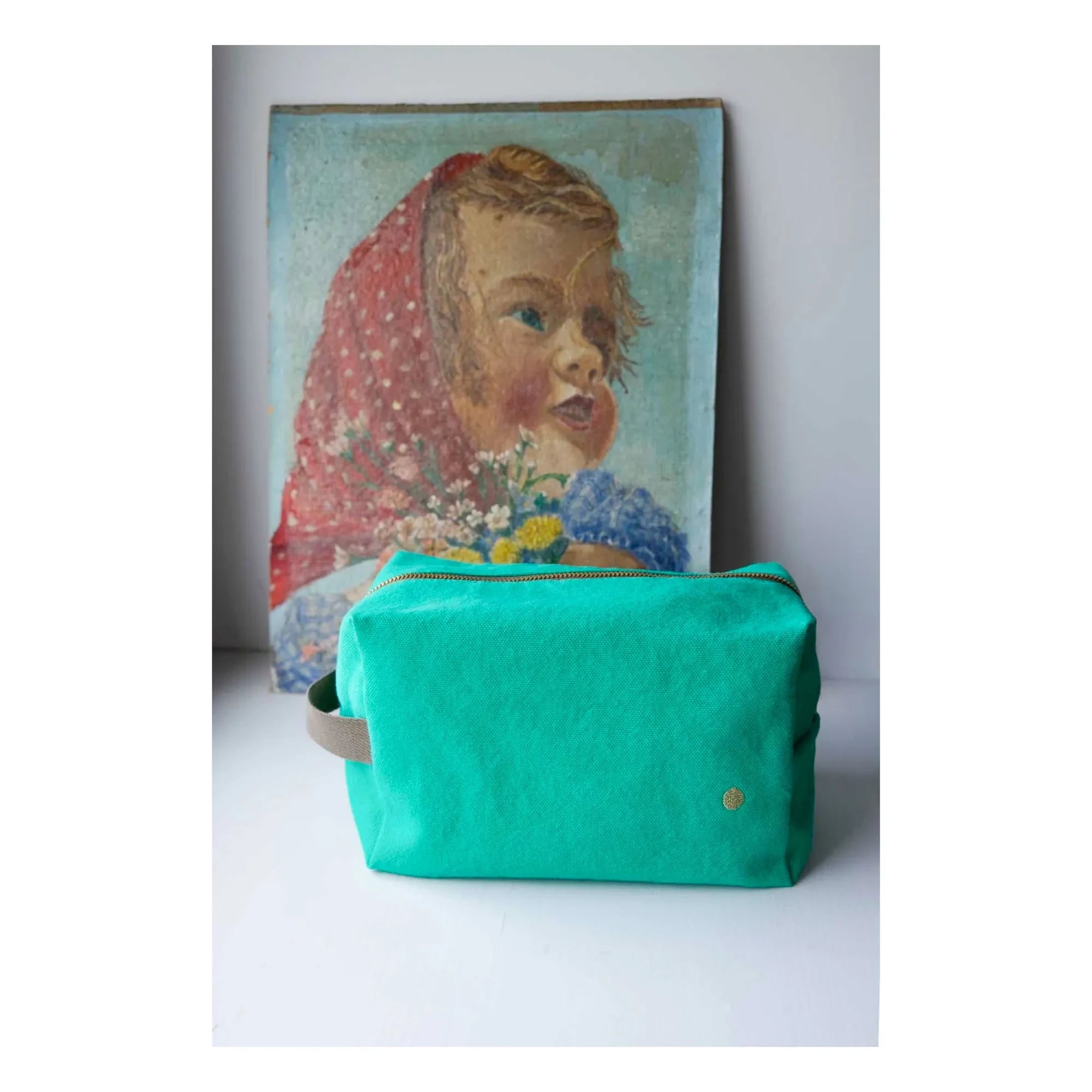 La cerise sur le gâteau – Iona Würfel-Kosmetiktasche | Minzgrün