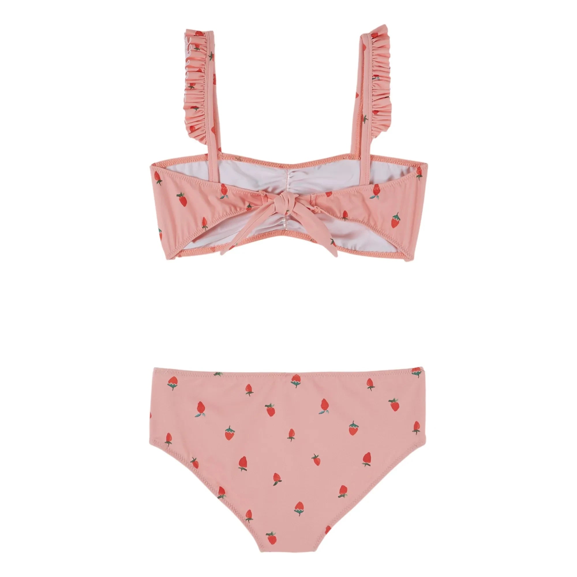 Emile et Ida - Erdbeeren Bandeau-Bikini | Pink