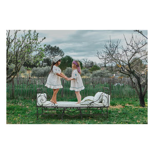 Emile et Ida – Besticktes Rüschenkleid | Creme