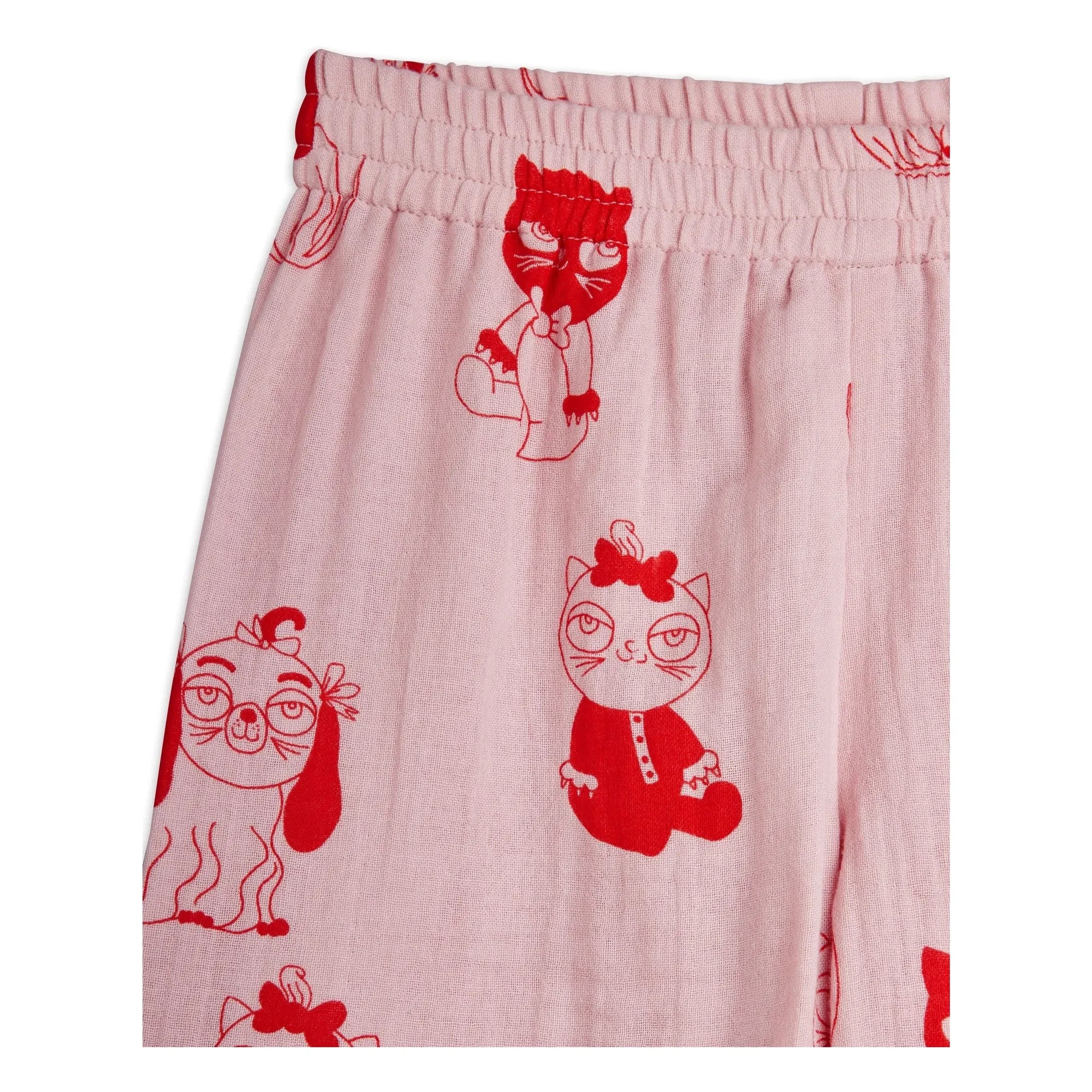 Mini Rodini - Bio-Baumwollhose mit Tiermuster | Rosa