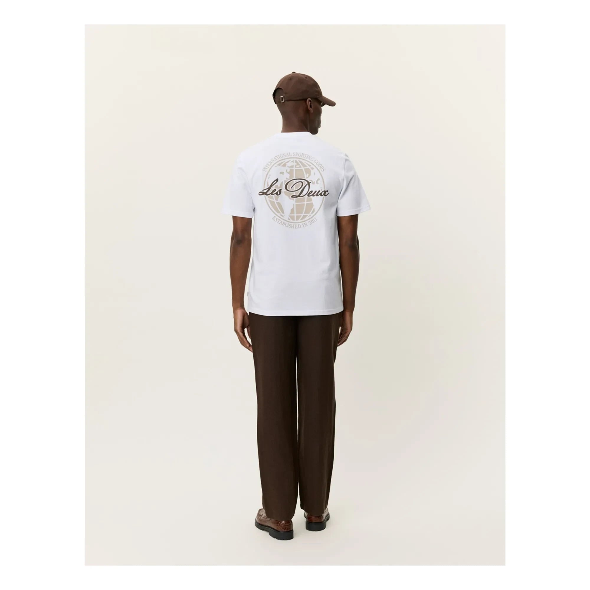 Les Deux - Ben Globe Bio-Baumwoll-T-Shirt | Weiß