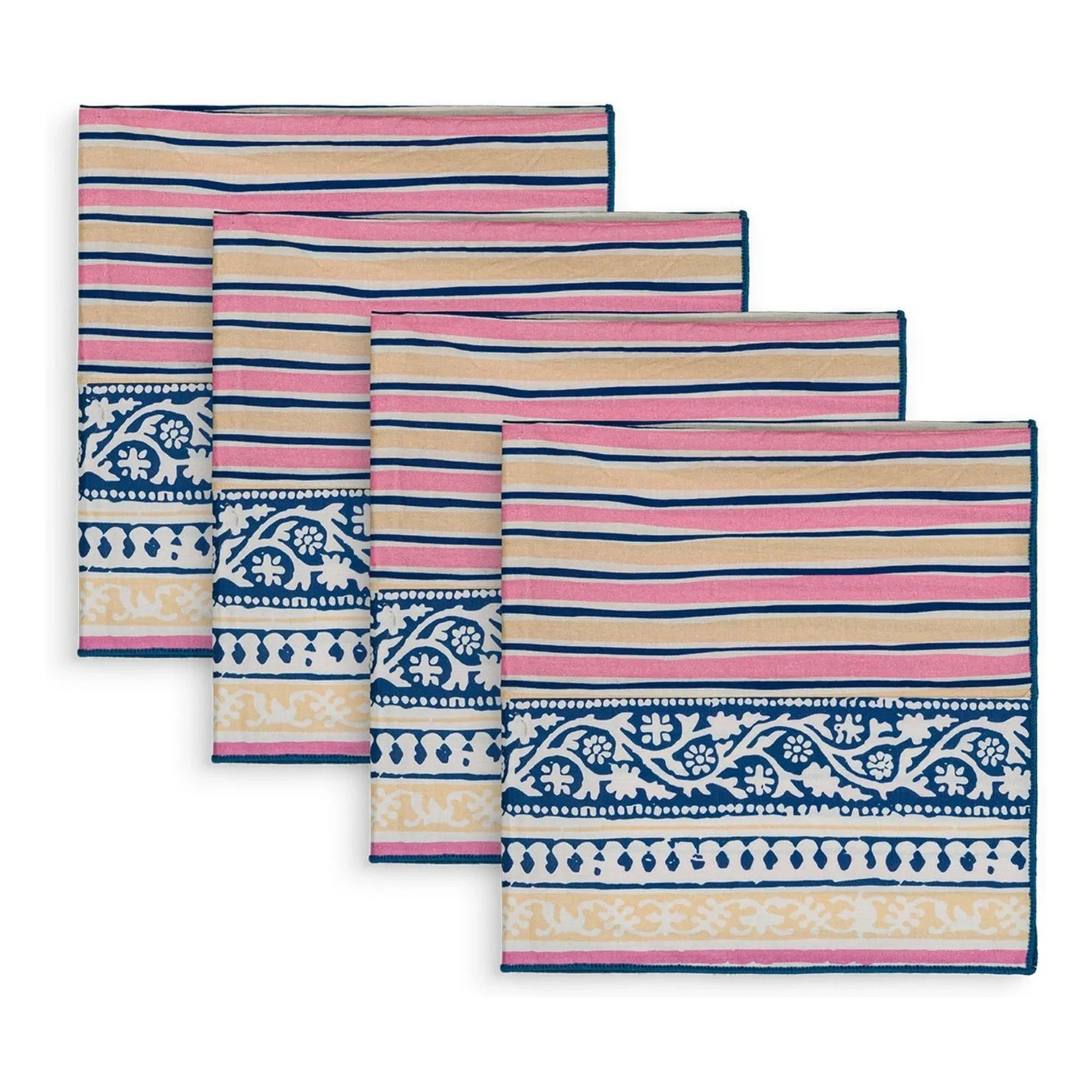 Louise Misha - Carlotta Servietten - 4er Set | Fuchsia