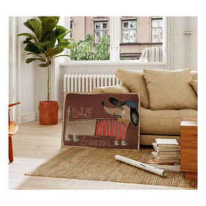 Studio Loco - Großer Dackel-Poster | Braun