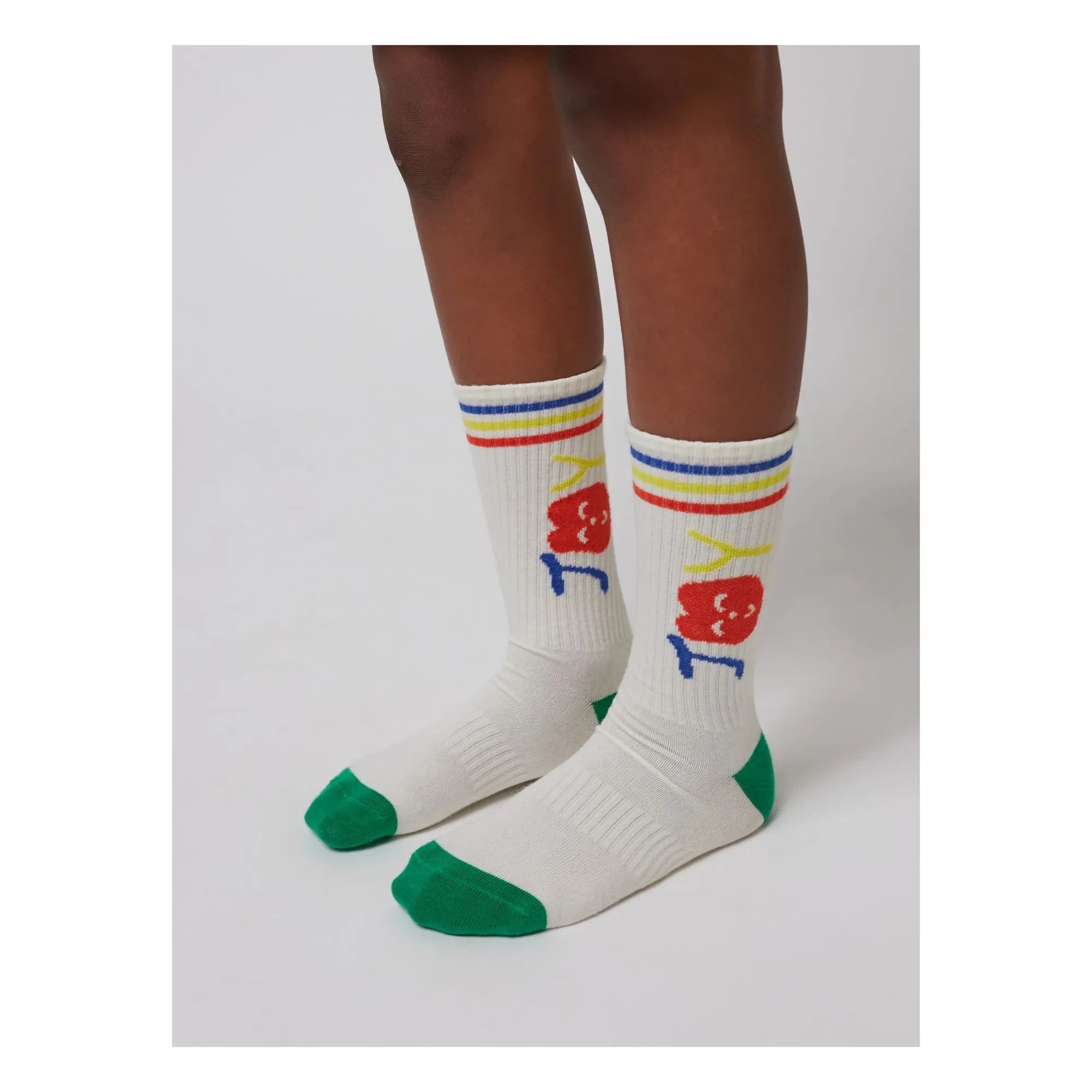 Bobo Choses - Socken aus Bio-Baumwolle mit Herzmuster | Ecru