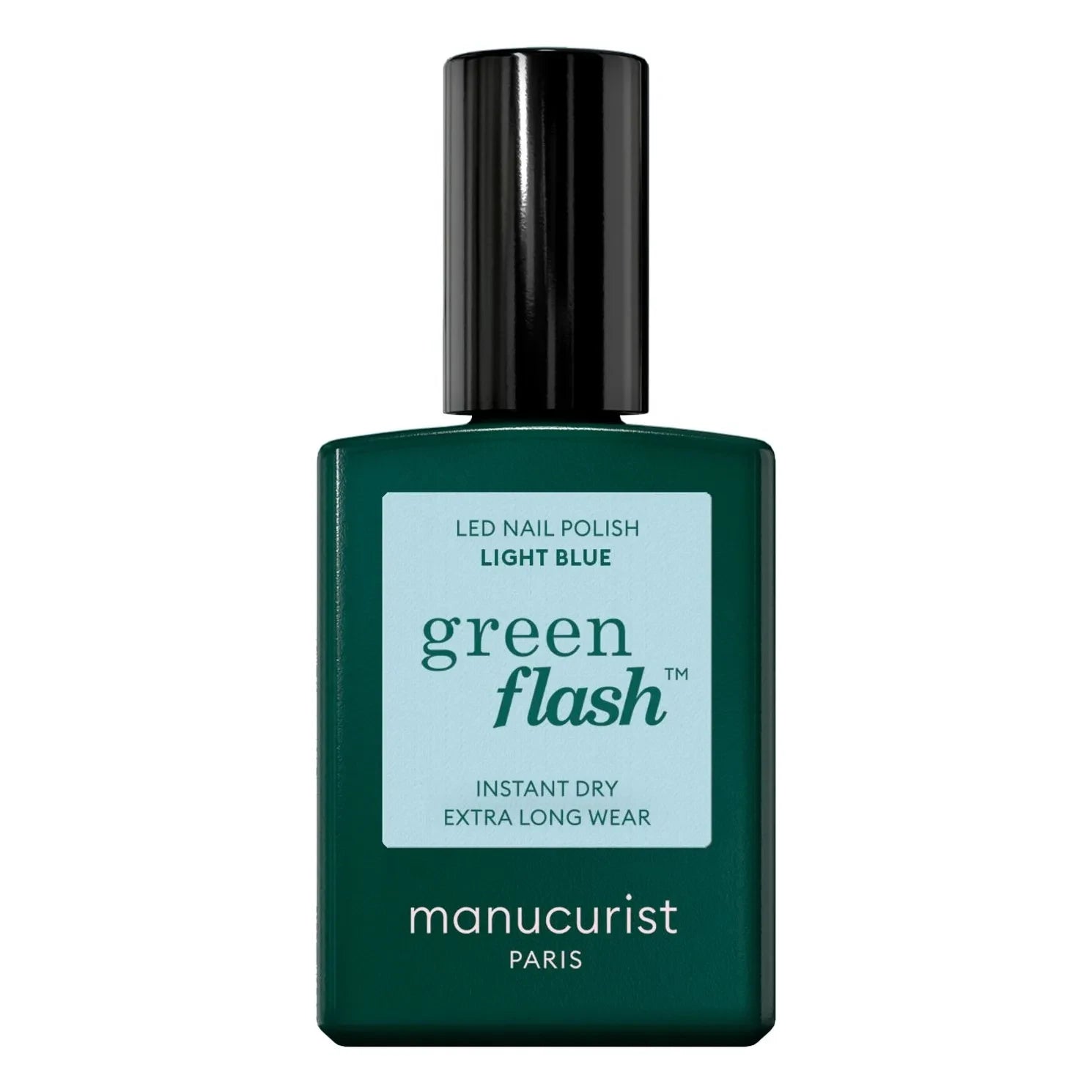 Manucurist - Hellblau-Grüner Flash Semi-permanenter Nagellack - 15 ml