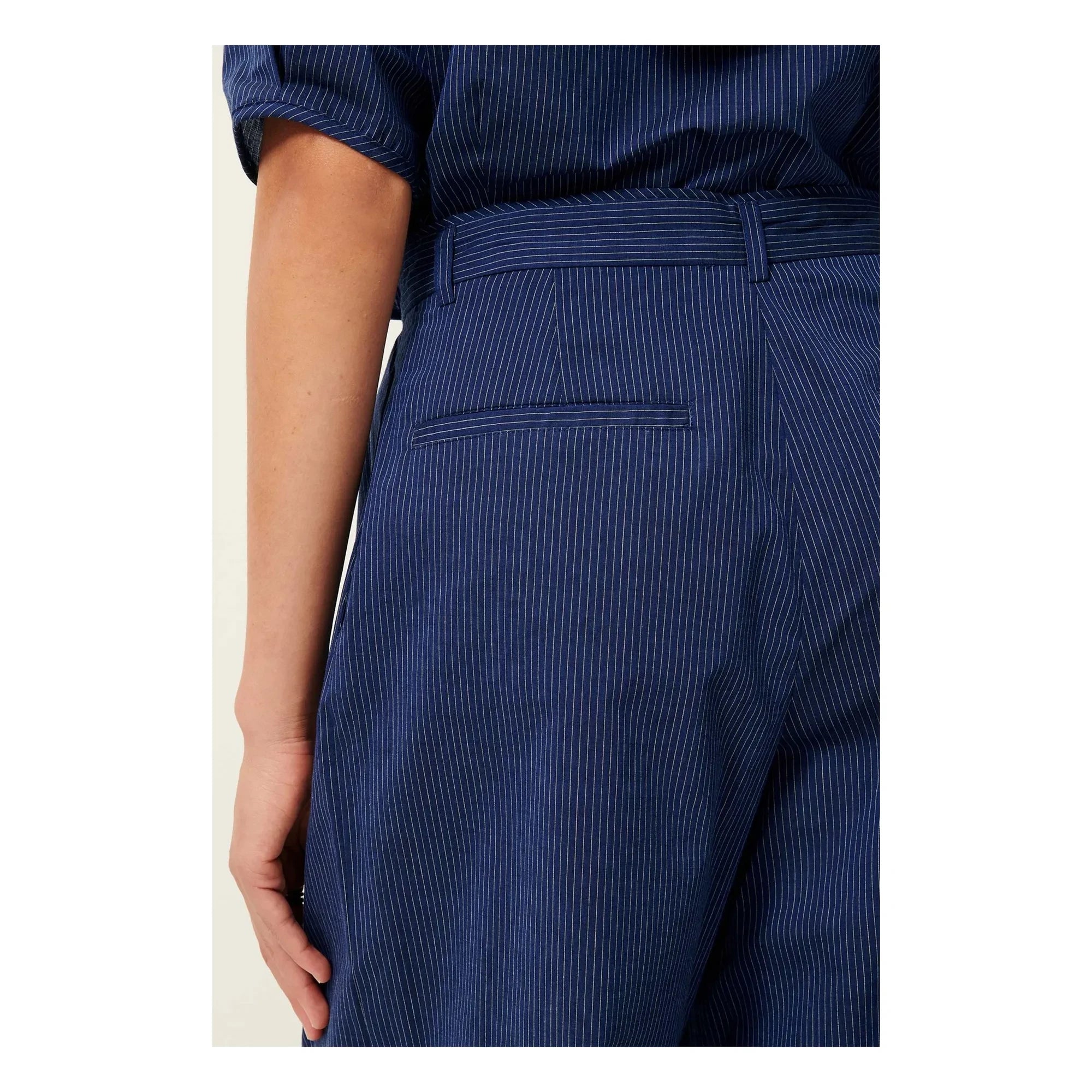 Sessùn - Hose Provencia aus gestreifter Baumwolle | Marineblau
