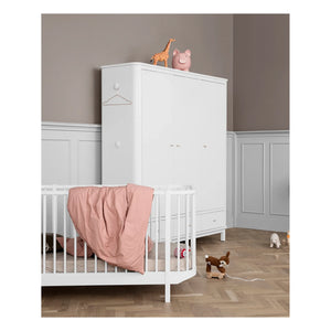 Oliver Furniture - 3-türiger Birken-Kleiderschrank 204 x 168 cm | Weiß