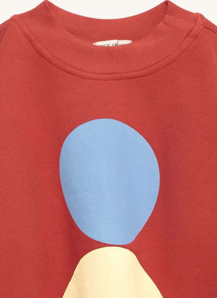 True Artist - Circles organik pamuklu sweatshirt | Kırmızı