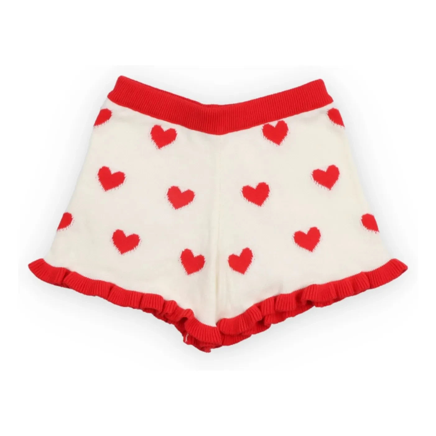 the new society - Maqui Hearts Jacquard Shorts | Weiß