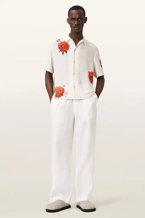 AllSaints Erkek Keten Gömlek FLEUR