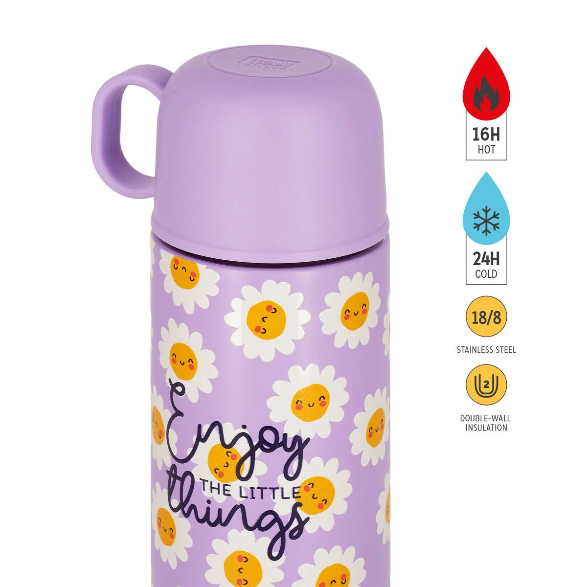 Legami - Thermos und Becher - Heiß und Kalt - Gänseblümchen