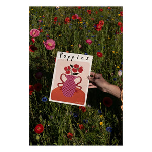 Rose England - Rosa Mohnblumen Poster