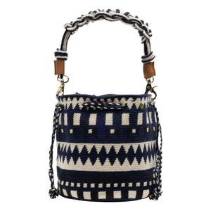 Guanabana - Mitra Makramee-Tasche | Marineblau