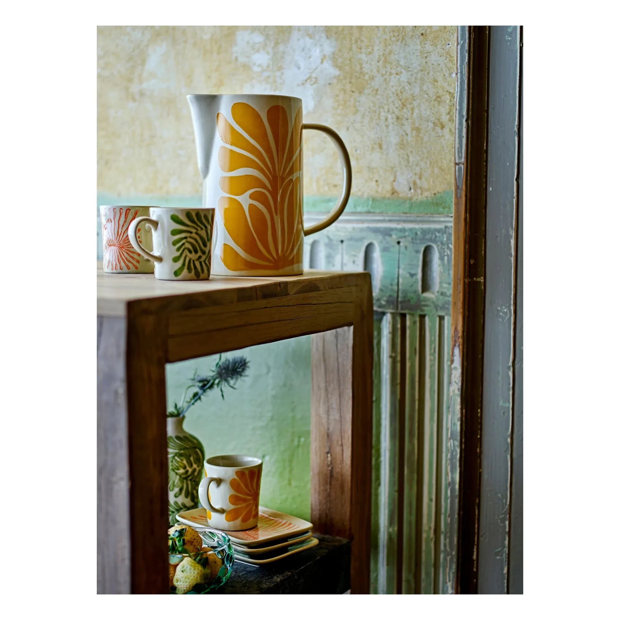 Bloomingville - Fauni Steingut-Tassen - 3er Set | Mehrfarbig