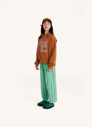 True Artist - Ex Libris organik pamuklu sweatshirt | Kahverengi