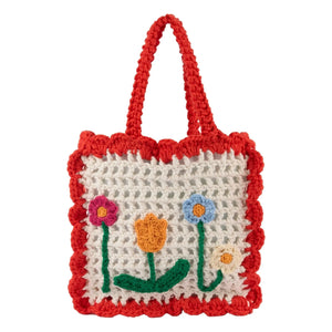 Stella McCartney Kids - Organische Baumwoll-Stricktasche | Elfenbein
