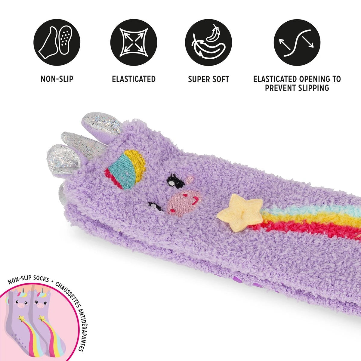Legami - Rutschfeste Einhornsocken für Erwachsene - Perfekte Passform!