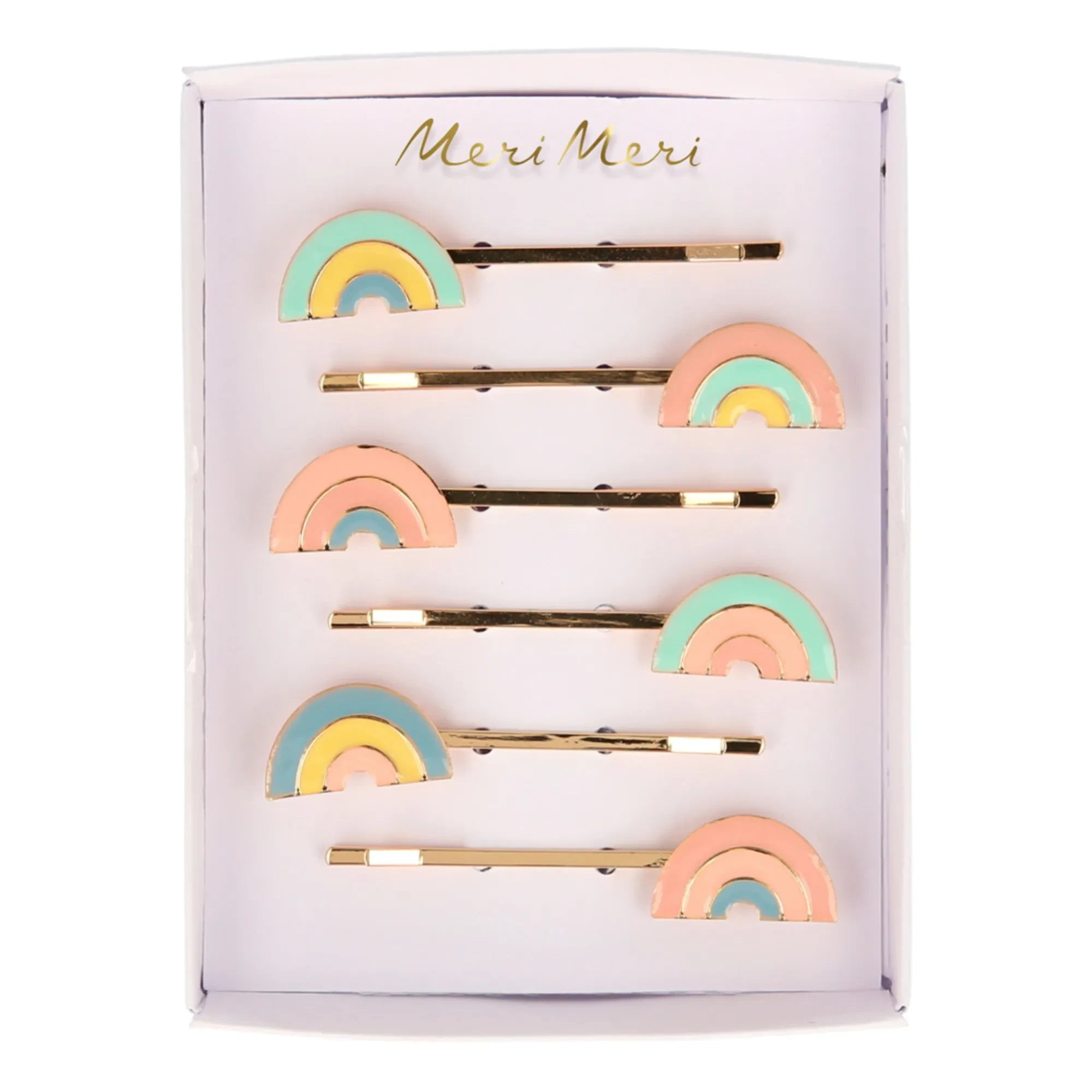 Meri Meri - Emaille-Regenbogen-Haarspangen | Pastell