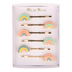 Meri Meri - Emaille-Regenbogen-Haarspangen | Pastell