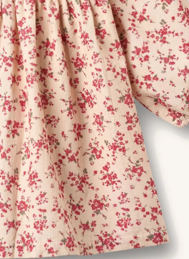 Wheat - Sylvia Fleurie Bio-Baumwollkleid | Pfirsich