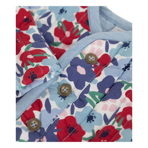 Petit Bateau - Gesteppte Fleurie Jacke aus Bio-Baumwolle | Blau