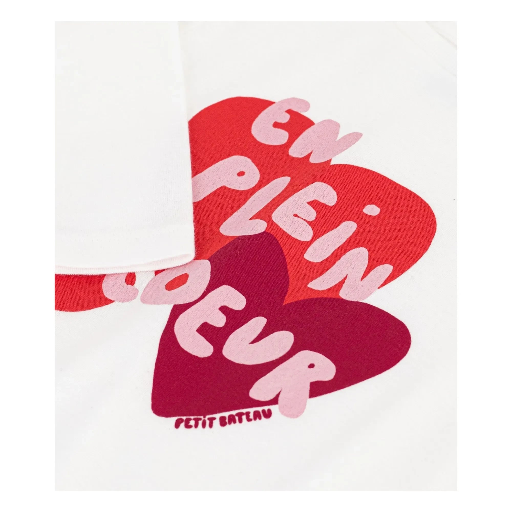 Petit Bateau - En Plein Coeur Organik Pamuklu Tişört | Beyaz