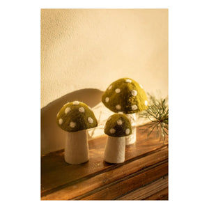 Muskhane - Dotty Filz Pilze - 3er-Set | Grün