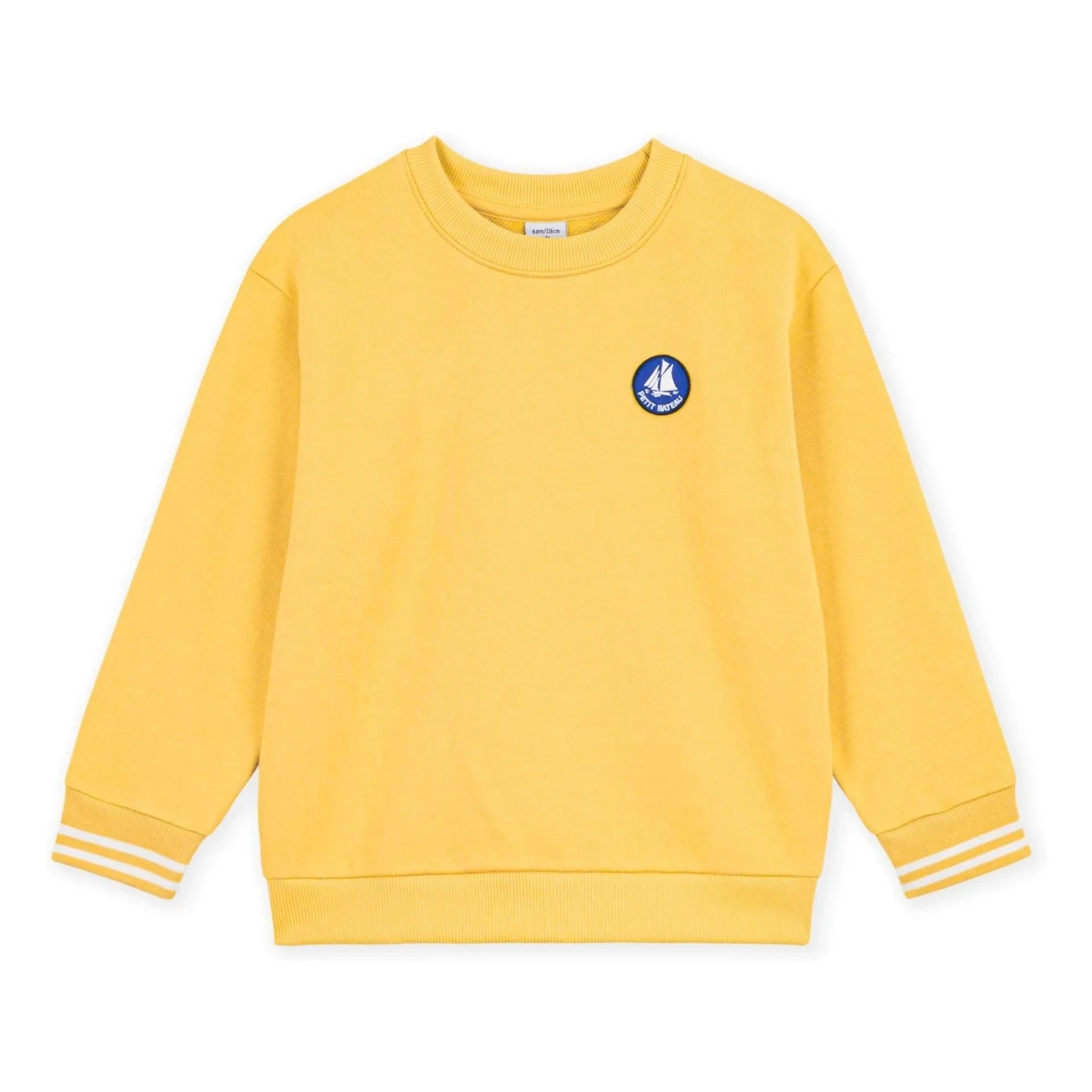 Petit Bateau - Organik pamuklu logolu sweatshirt | Sarı
