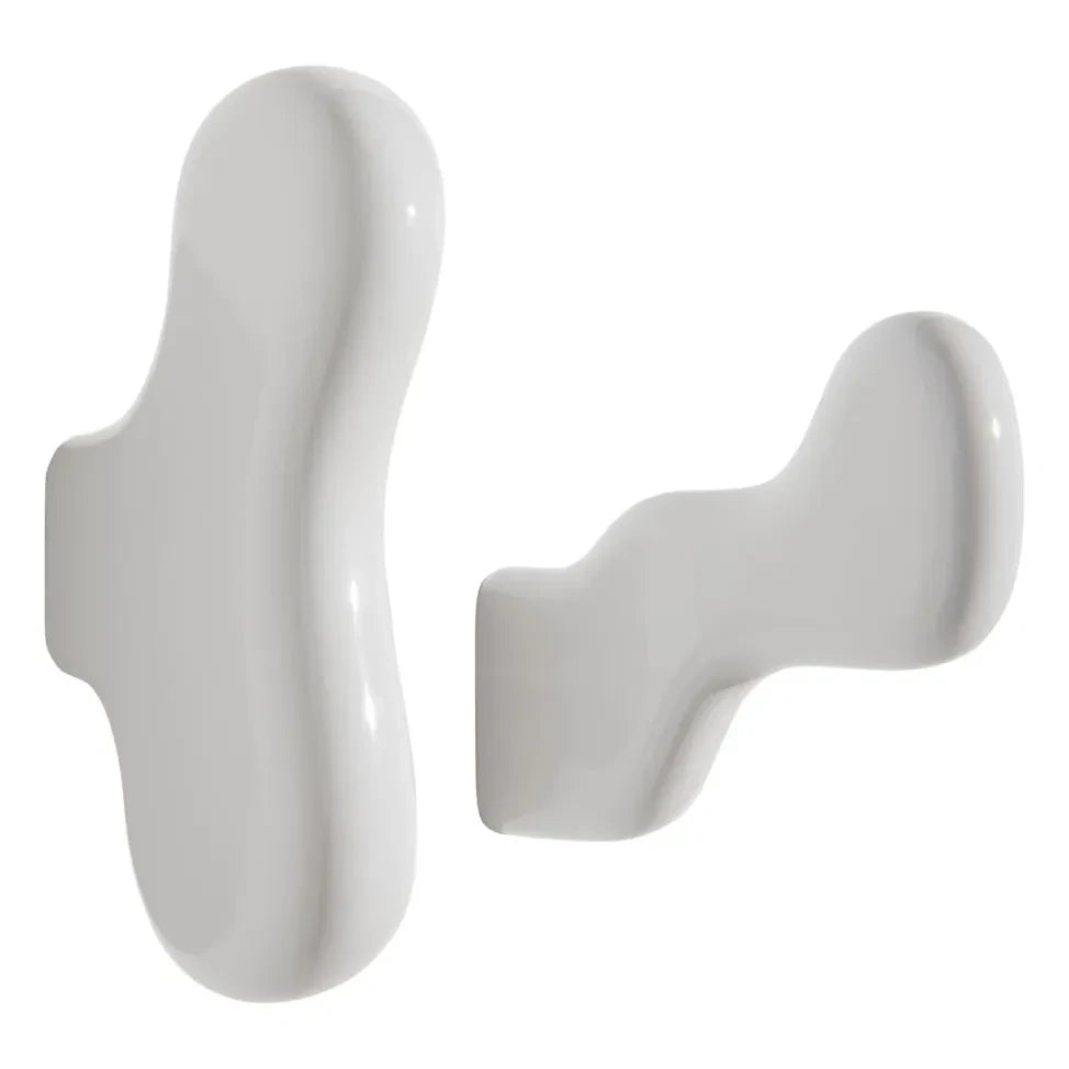 Petite friture - Klump Keramik-Kleiderhaken - 2er-Set | Weiß
