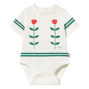 Tinycottons - Body Roses Bio-Baumwolle | Weiß
