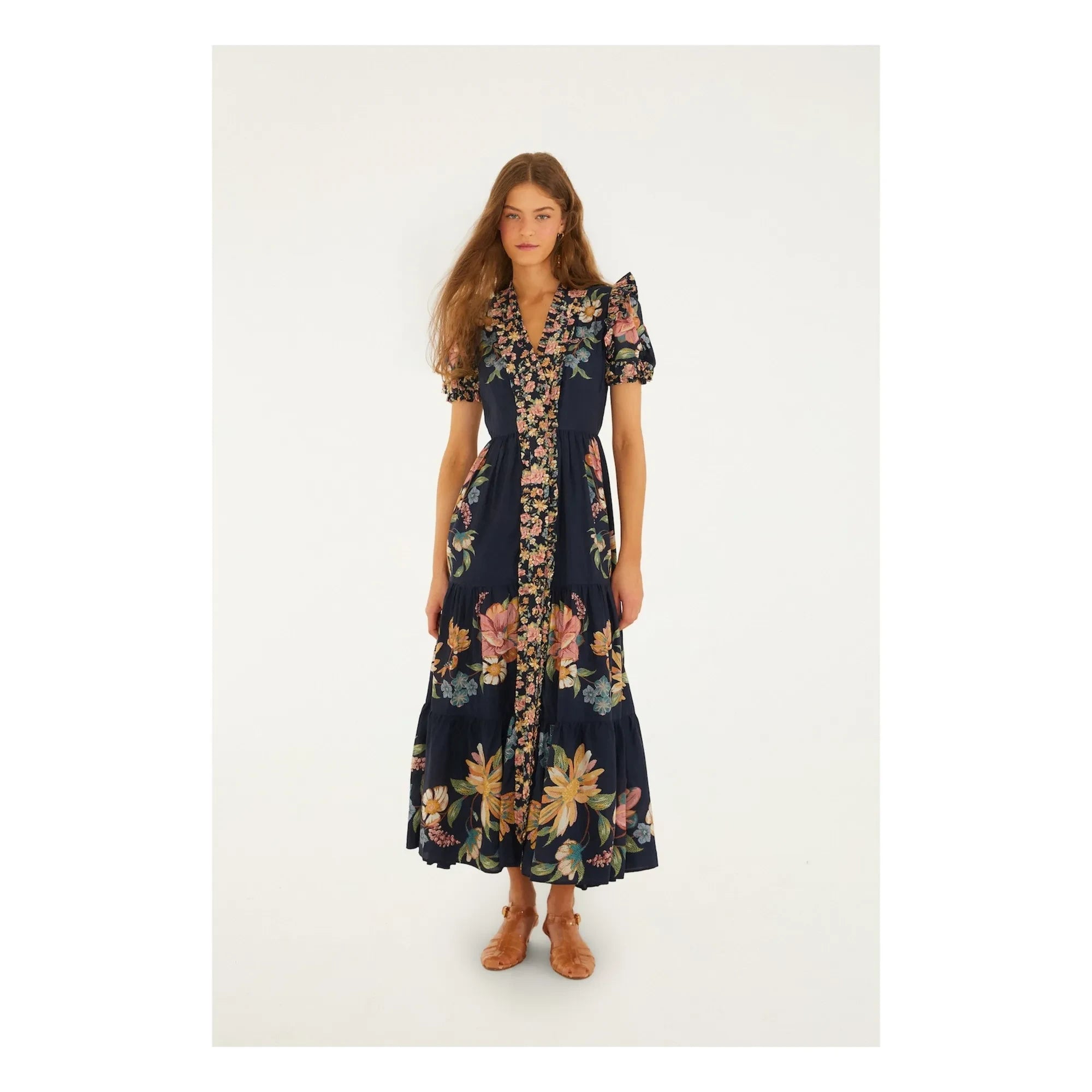 Farm Rio - Maira Kleid | Marine