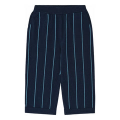 FUB - Gestreifte Hosen Extra Feinstrick Bio-Baumwolle | Marineblau