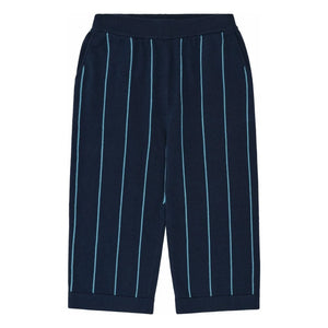 FUB - Gestreifte Hosen Extra Feinstrick Bio-Baumwolle | Marineblau