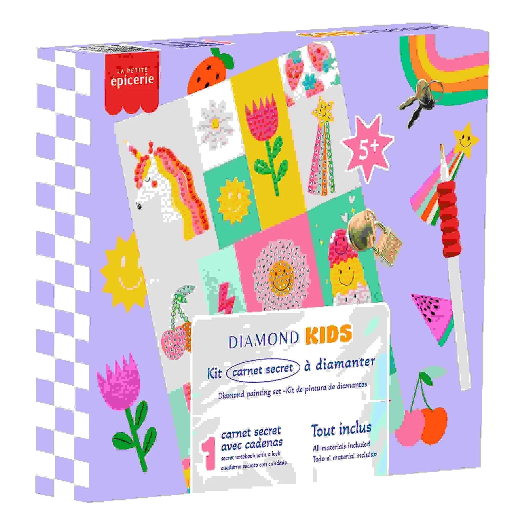La Petite Épicerie - Kinder Diamantmalerei Set - Geheimes Notizbuch