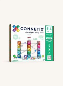 Connetix - Regenbogen | 114-teiliges Glänzendes Kugelrennen-Set