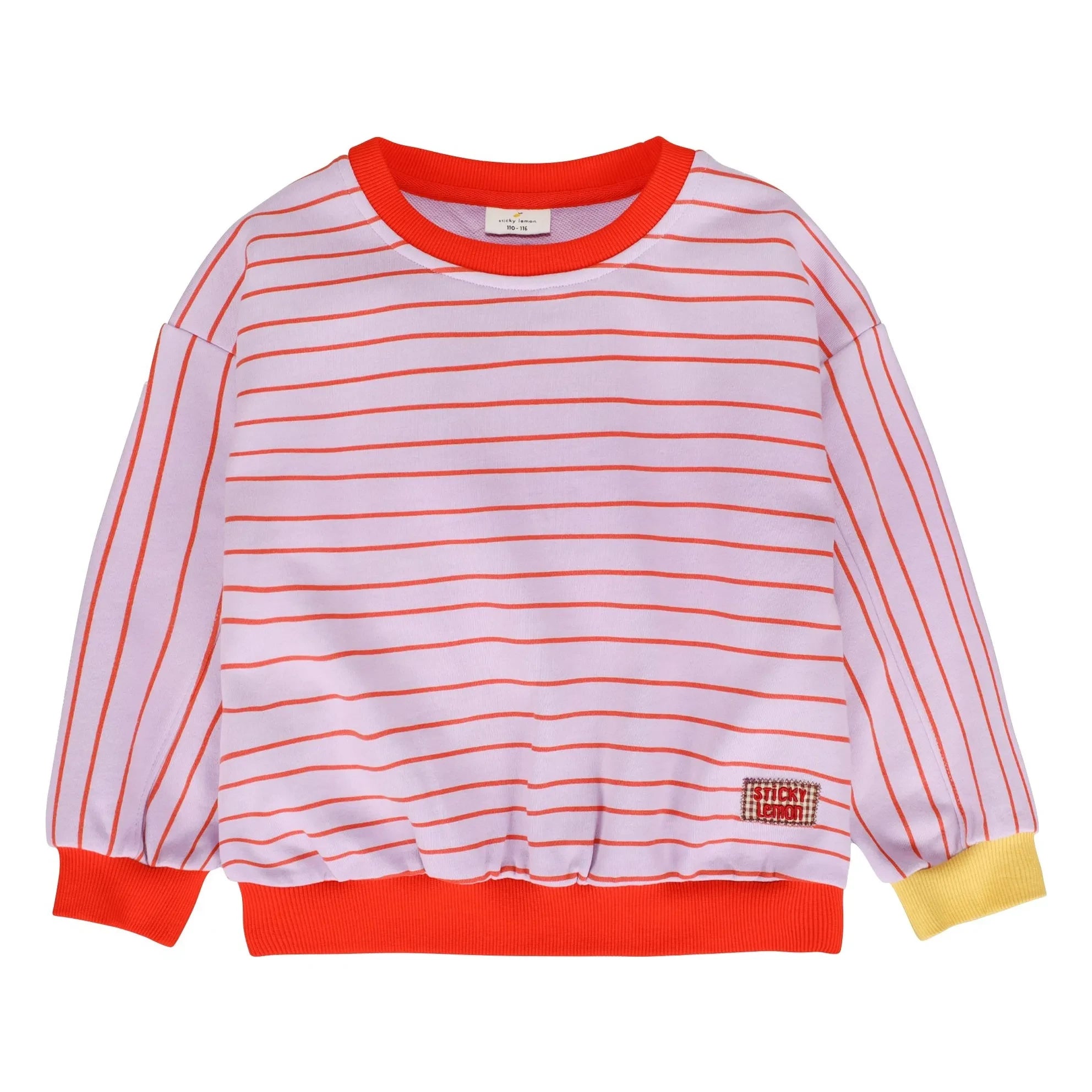 Sticky Lemon - Sticky Lemon Gestreifter Pullover-Aufnäher | Hellblau
