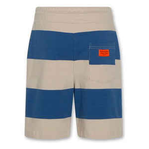 AO76 - Eliot Gestreifte Shorts aus recycelter Baumwolle | Blau