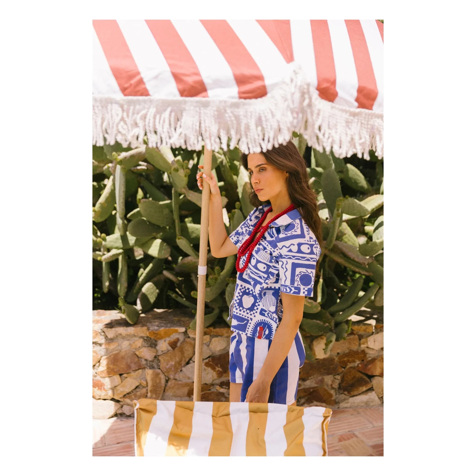 Favorite People – Positano Gestreifte Shorts – Damenkollektion | Blau