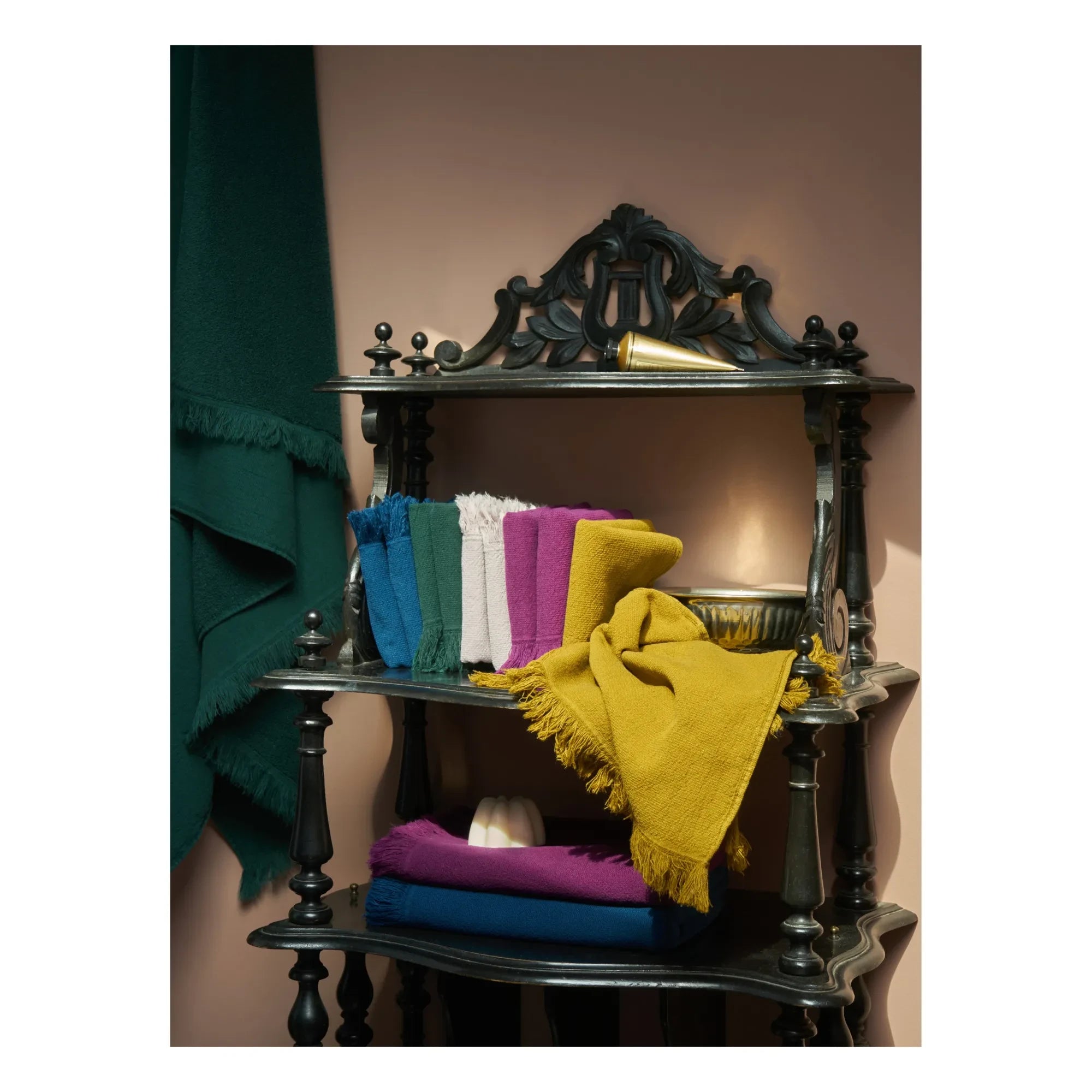 La cerise sur le gâteau - Gästehandtücher - 2er-Set | Pfauenblau