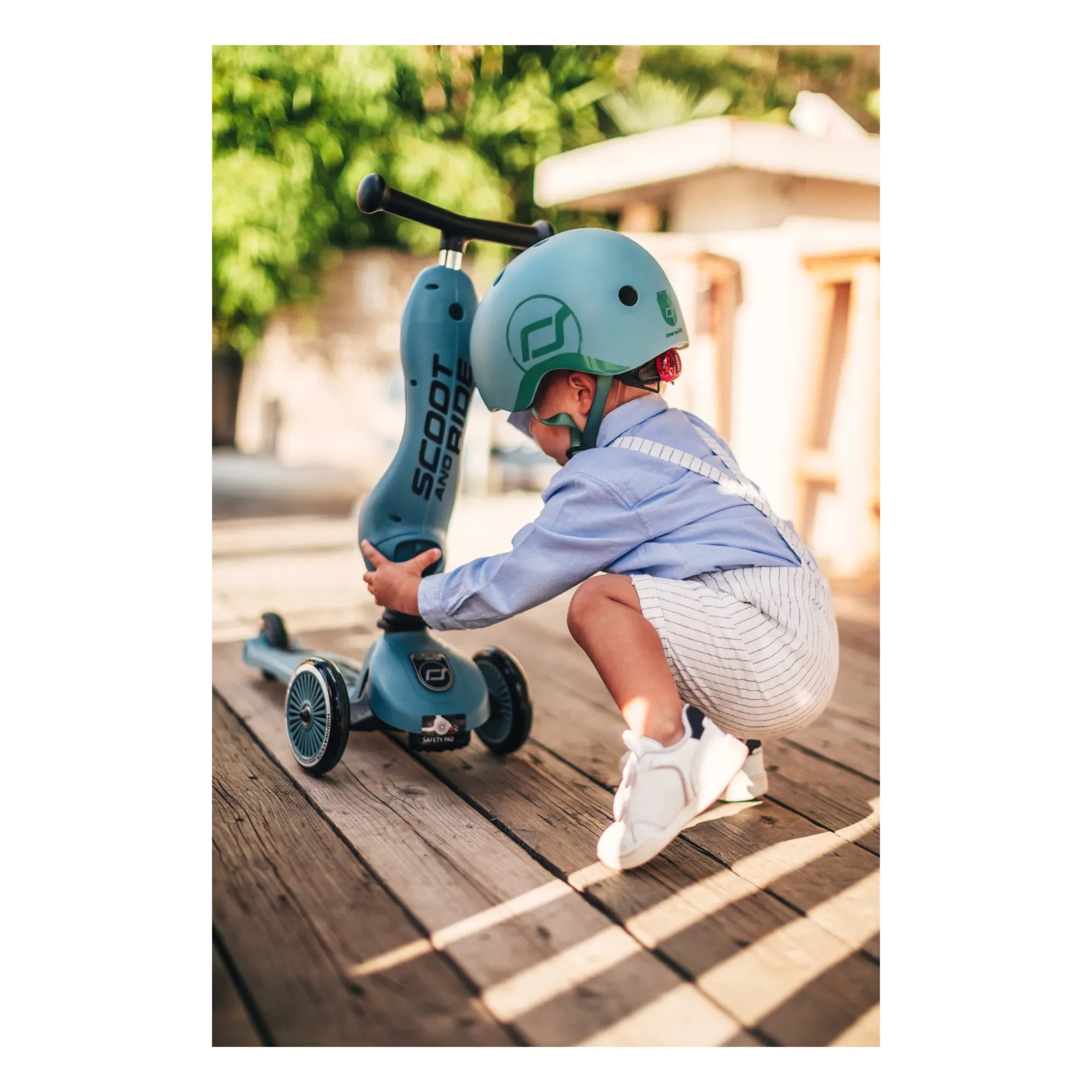 Scoot & Ride - Helm | Grau-Blau