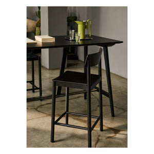 & Tradition - Betty TK12 siyah kayışlı kül rengi bar taburesi, 65 cm | Siyah