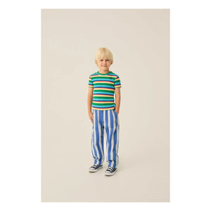 The Campamento - Gestreiftes Ripp-T-Shirt | Blau