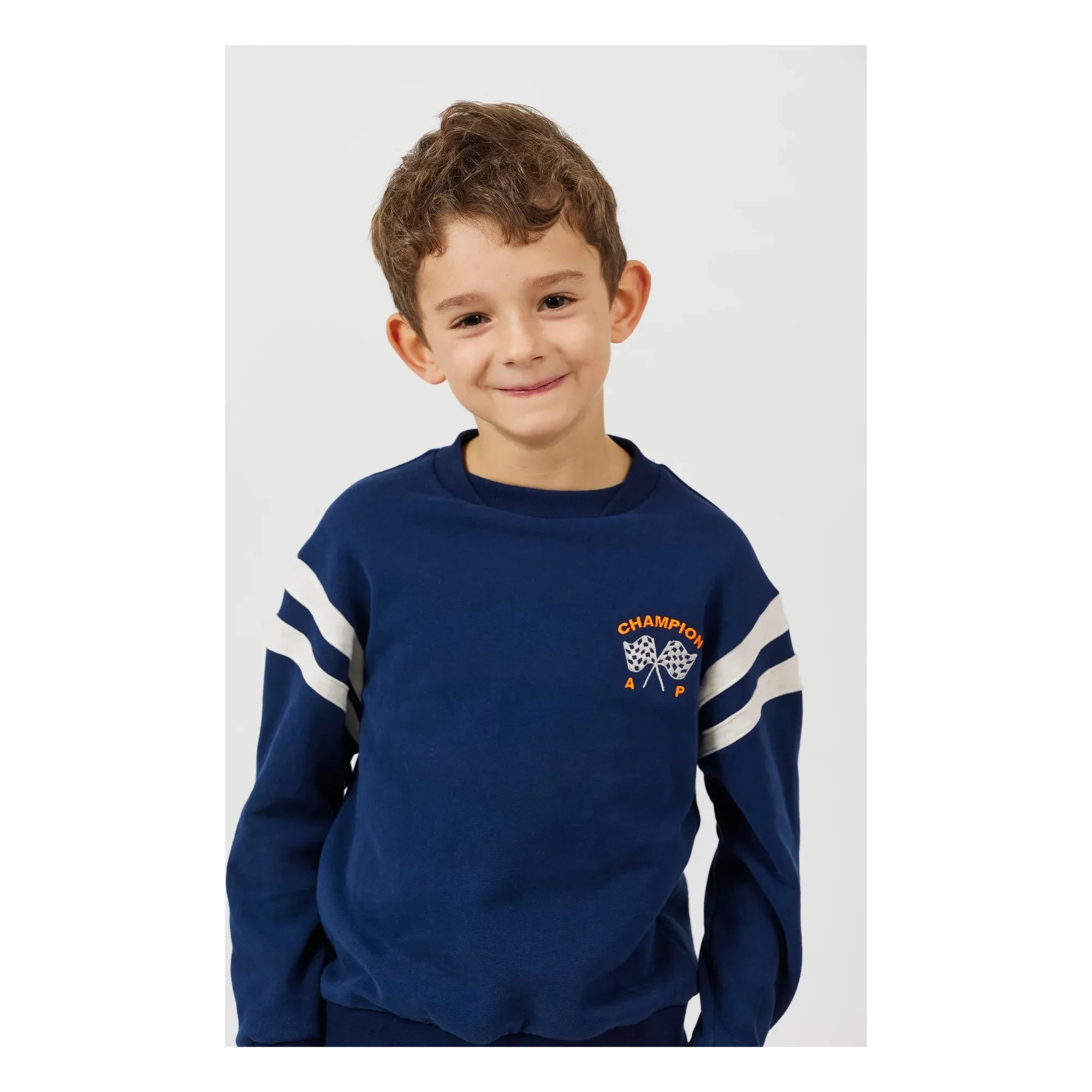 Arsène et Les Pipelettes - Godson Bio-Baumwoll-Sweatshirt | Marineblau