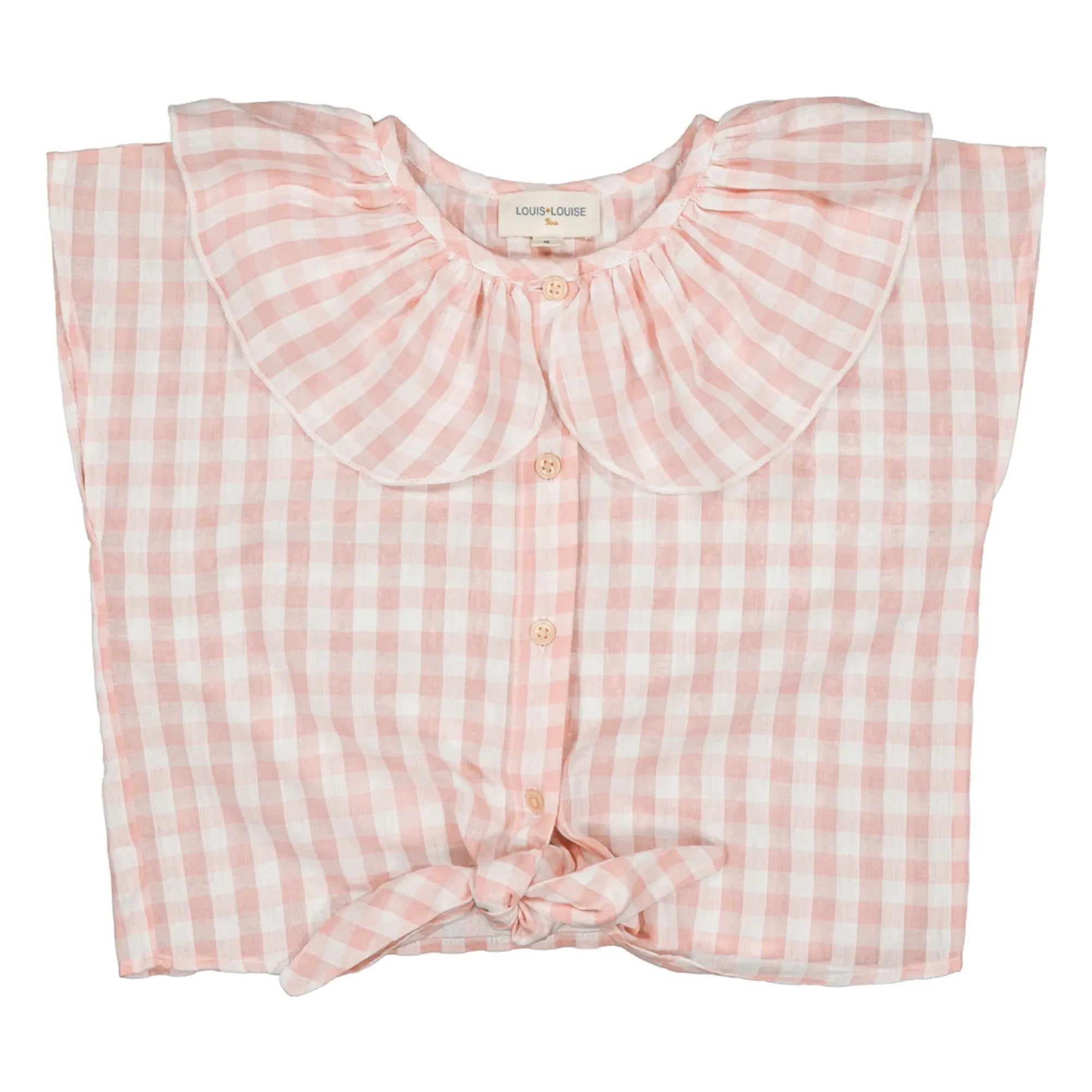 Louis Louise - April Vichy Bluse | Blassrosa