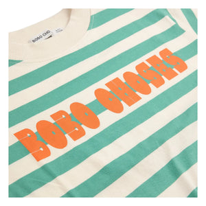 Bobo Choses - Gestreiftes Bobo Choses T-Shirt | Grün