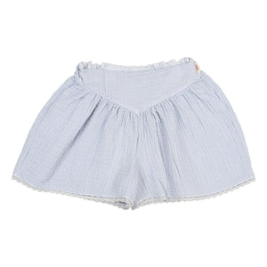 Búho - Baumwollgaze Rüschenshorts | Hellblau