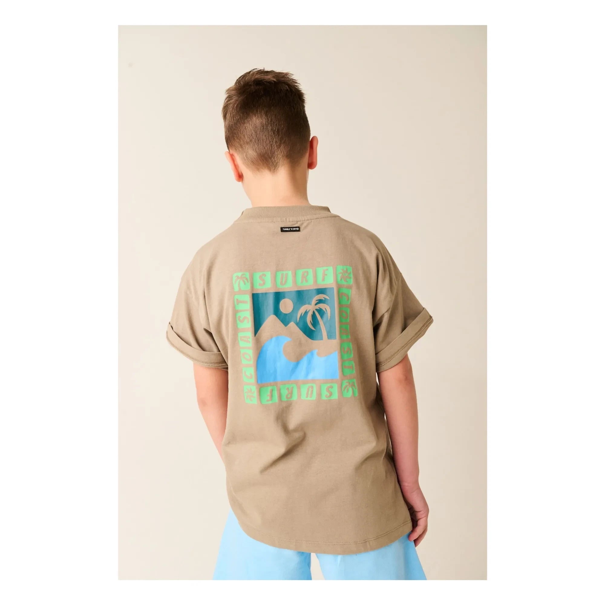 Tumble N'Dry – Solomon Islands Oversize T-Shirt aus recycelter Baumwolle | Sandbraun