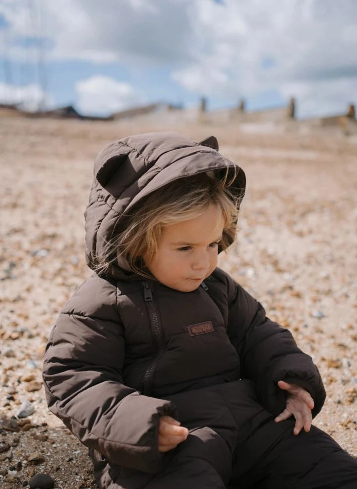Töastie - Wasserfeste Kunstpelzkapuze Cloud Jacke | Braun
